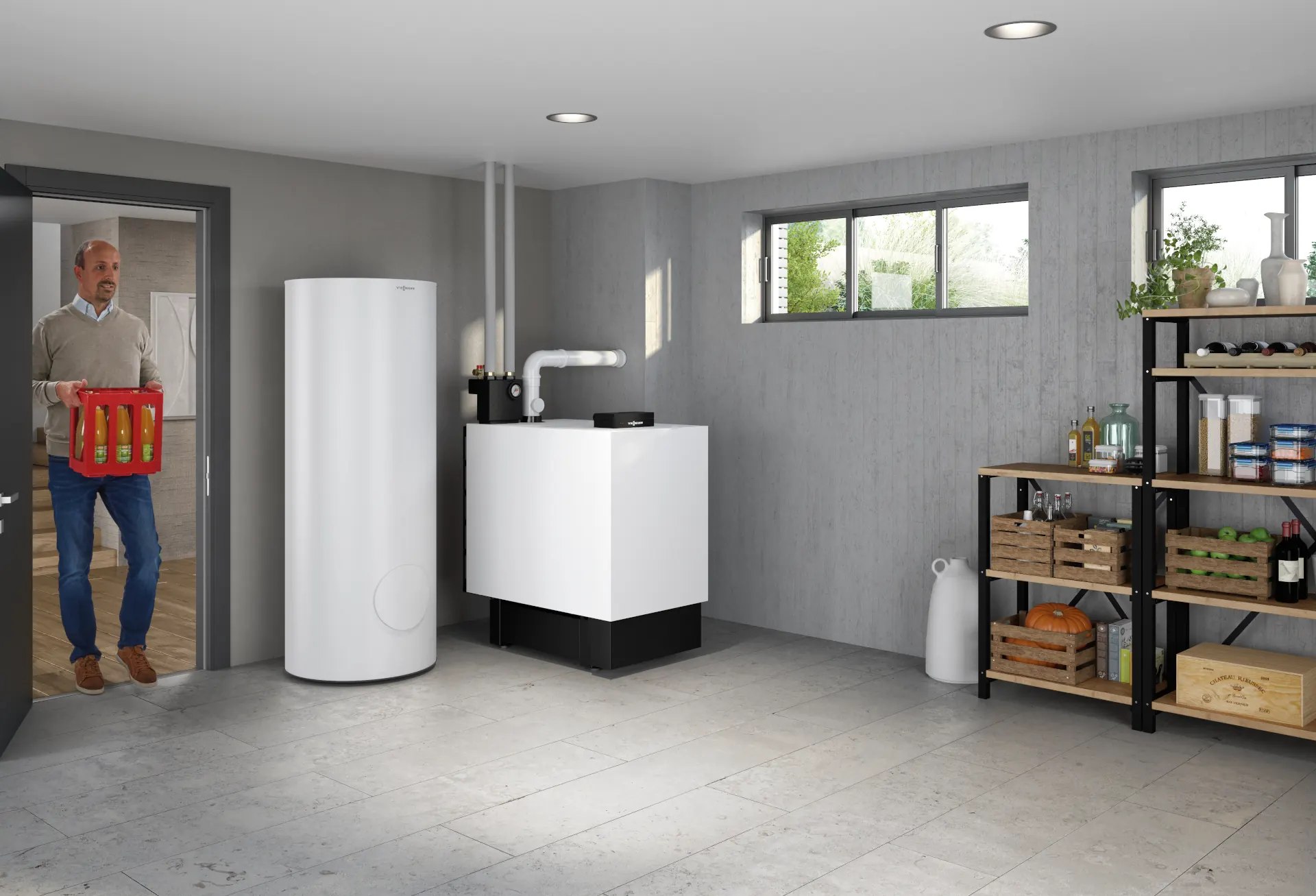 Bafer za toplu vodu, kao i sistem grejanja pored. Baferi su korisni i kada se koriste tradicionalni sistemi za grejanje, ali i toplotne pumpe.